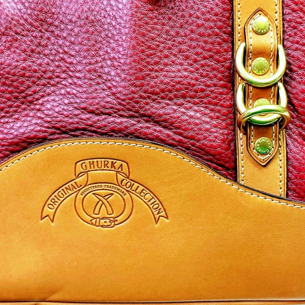 Ghurka Tote! (Red/Tan)